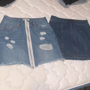 Bundle !!! Forever 21 Denim Zip Up Skirts